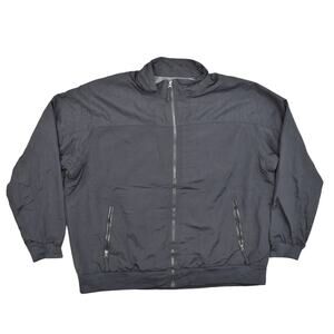 Duluth Trading Men's 2XL Black Nylon Windbreaker Jacket Mesh Lined Zip Pocket